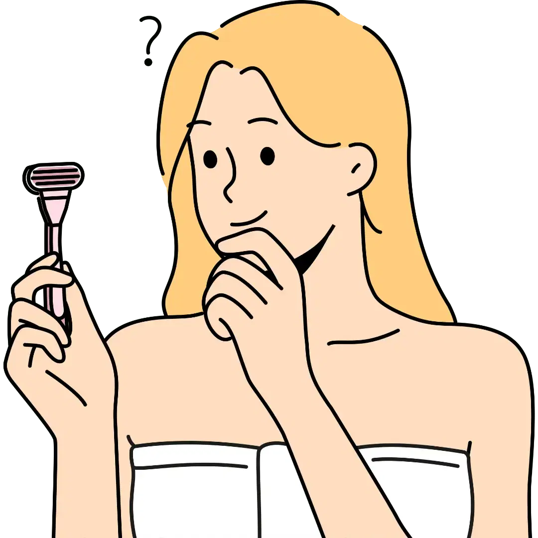 Ingrown hair prevention routine laid out — exfoliating scrub, loofah, and fragrance-free moisturizer