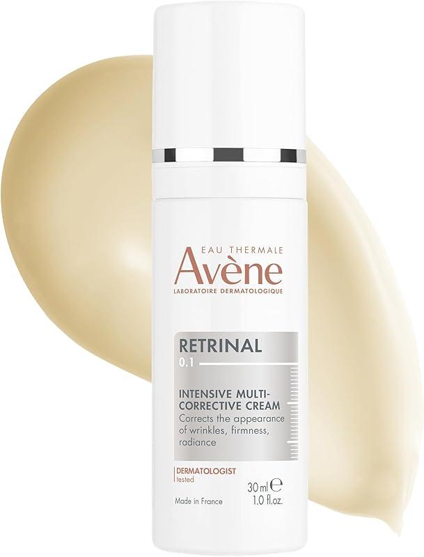 Avène Retrinal 0.1% Intensive Multi-Corrective Cream, Retinal Face Cream Formulated with Retinaldehyde, Niacinamide & Hyaluronic Acid, Anti-aging Cream Visibly Reduces Wrinkles & F