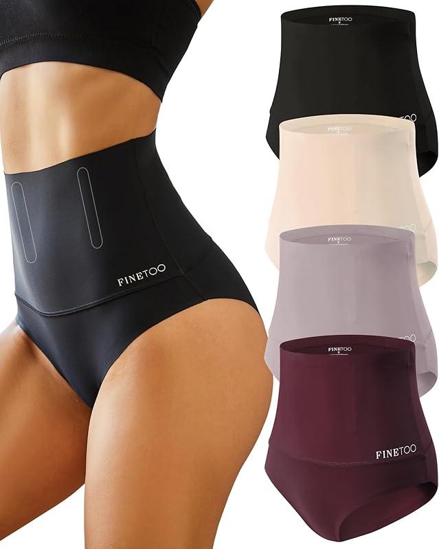 FINETOO Tummy Control Underwear Shapewear for Women Seamless High Waisted Panties Moderate Control Briefs S-3XL at Amazon Women’s Clothing store